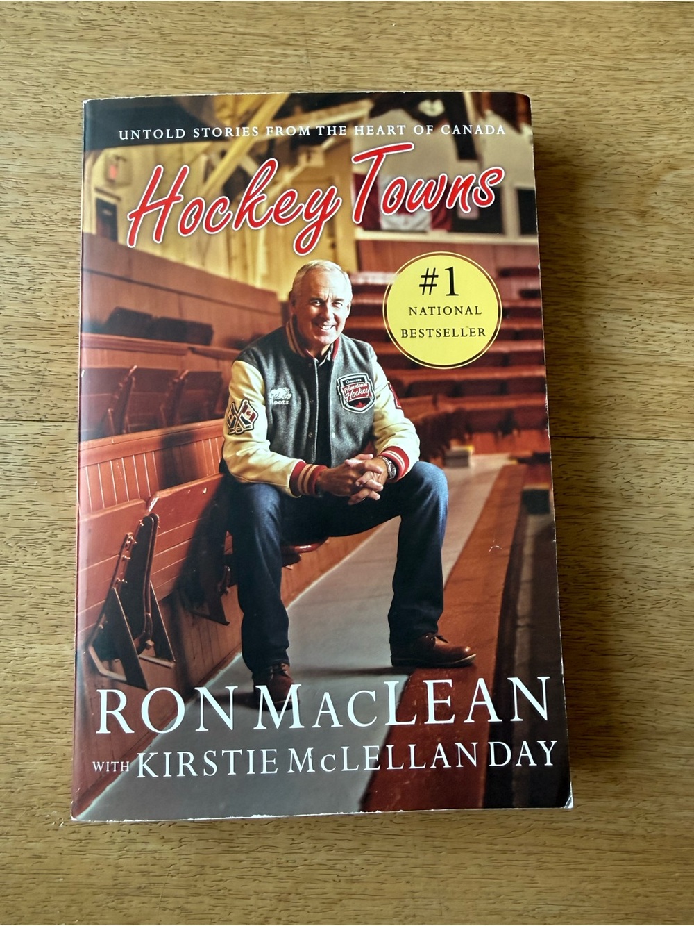 📚3 for $12📚 Hockey Towns by Ron MacLean - Paperback Book (Brown/Red Cover)